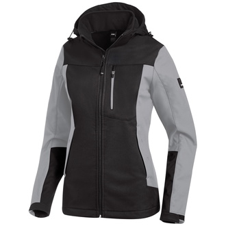 FHB JULIA Softshell-Jacke Damen, grau-schwarz, Gr. S