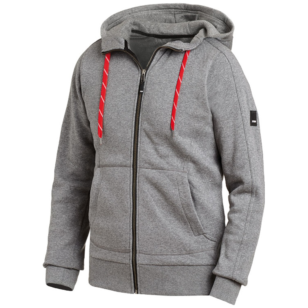 FHB Kapuzen-Sweater-Jacke Benno 79494 Gr. S grau