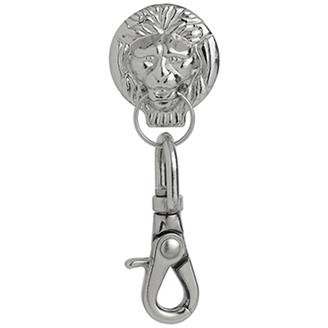 FHB LASSE Karabinerhaken an Löwenkopfschlaufe, silber