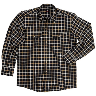 FHB Hemd Alois 90800 47/48 schwarz/beige