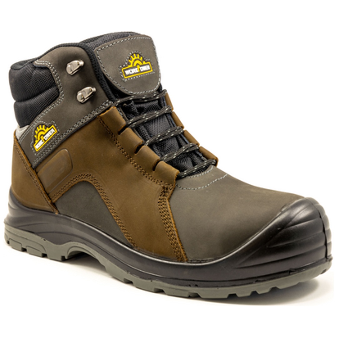 WorkPower Rual-Tex Sicherheitsstiefel Maurice S3 Gr. 46 braun/schwarz