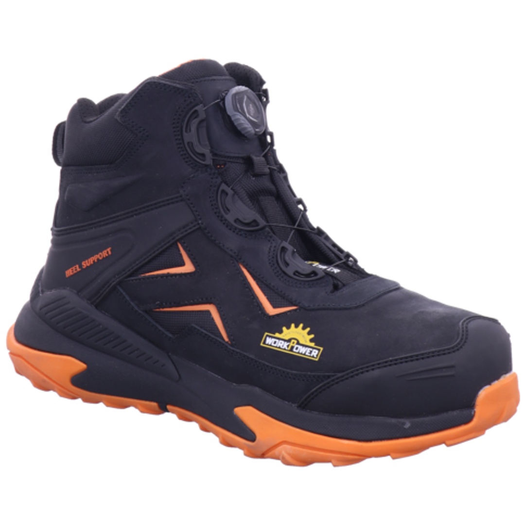 WorkPower Rual-Tex Sicherheitsstiefel Apollo S3 9435 Gr. 39 schwarz/orange