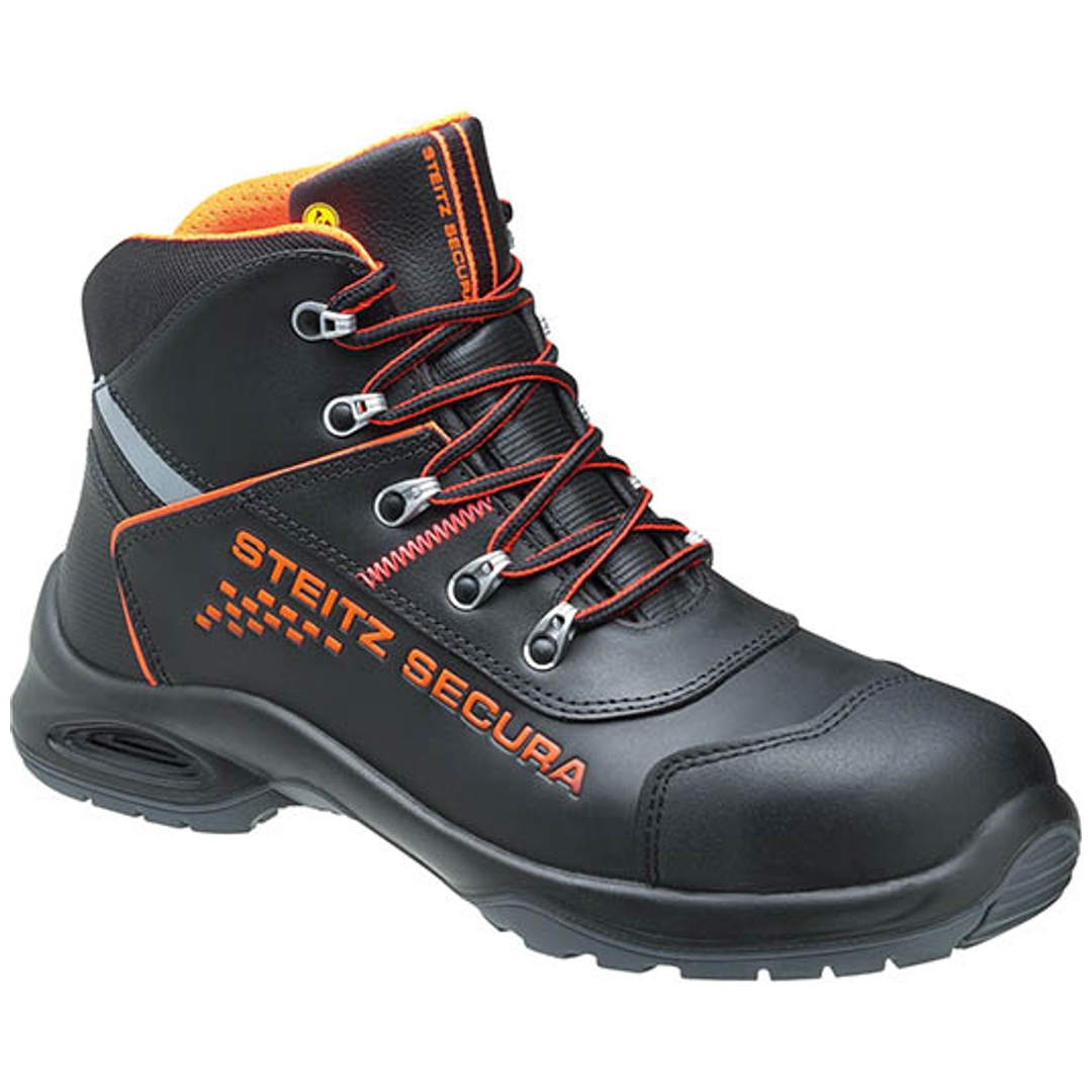 Steitz Secura Steitz Sicherheitsstiefel VX7600 ESD S3 Gr. 48 2X schwarz/orange