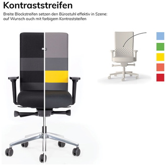 lento ergonomischer Bürostuhl agilis AG10, gesundes Sitzen, gegen Rückenschmerzen, made in GER, fertig montiert