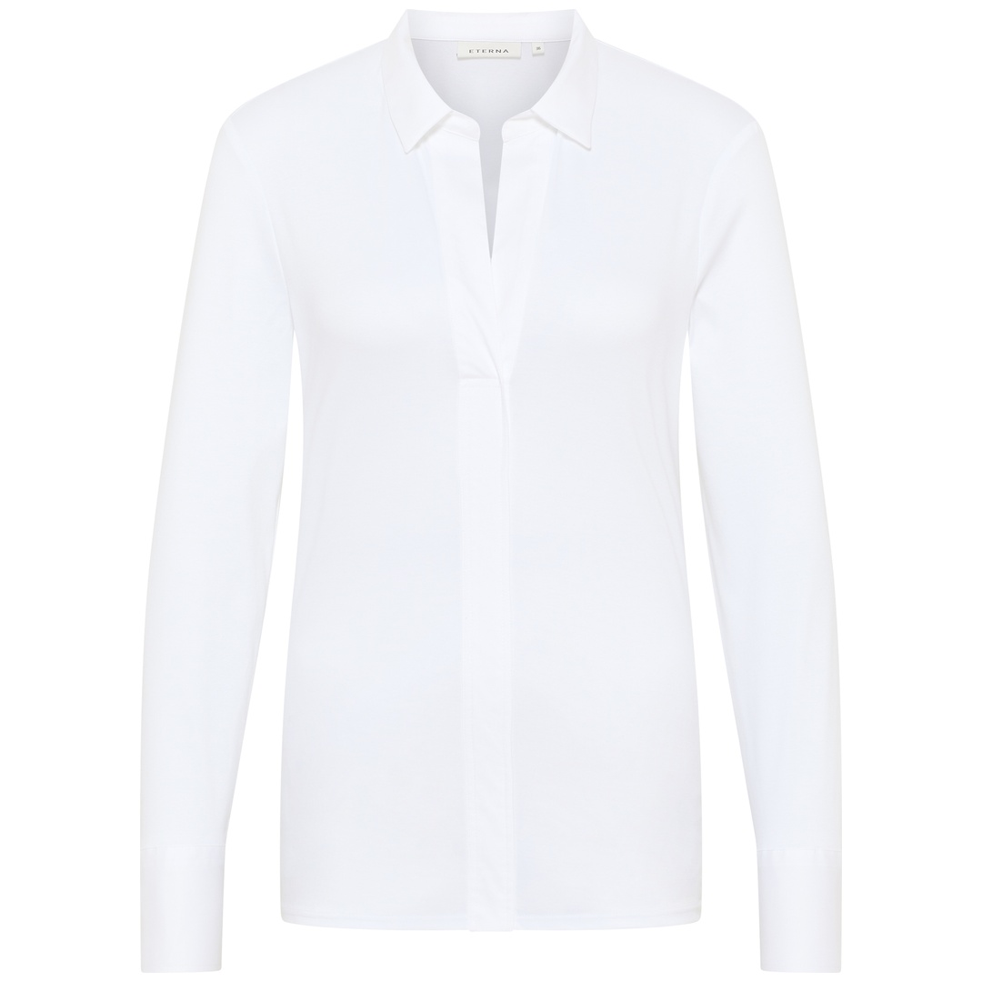 Eterna Bluse Modern Fit langarm Damen 5158-00 Gr. 38 weiß