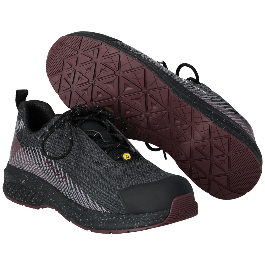 MASCOT Sicherheitshalbschuh FOOTWEAR CUSTOMIZED F1600-909 S1PS Gr. 39 stone grey/bordeaux