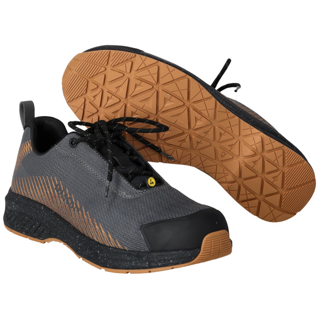 MASCOT Sicherheitshalbschuh FOOTWEAR CUSTOMIZED F1600-909 S1PS Gr. 40 stone grey/nut brown