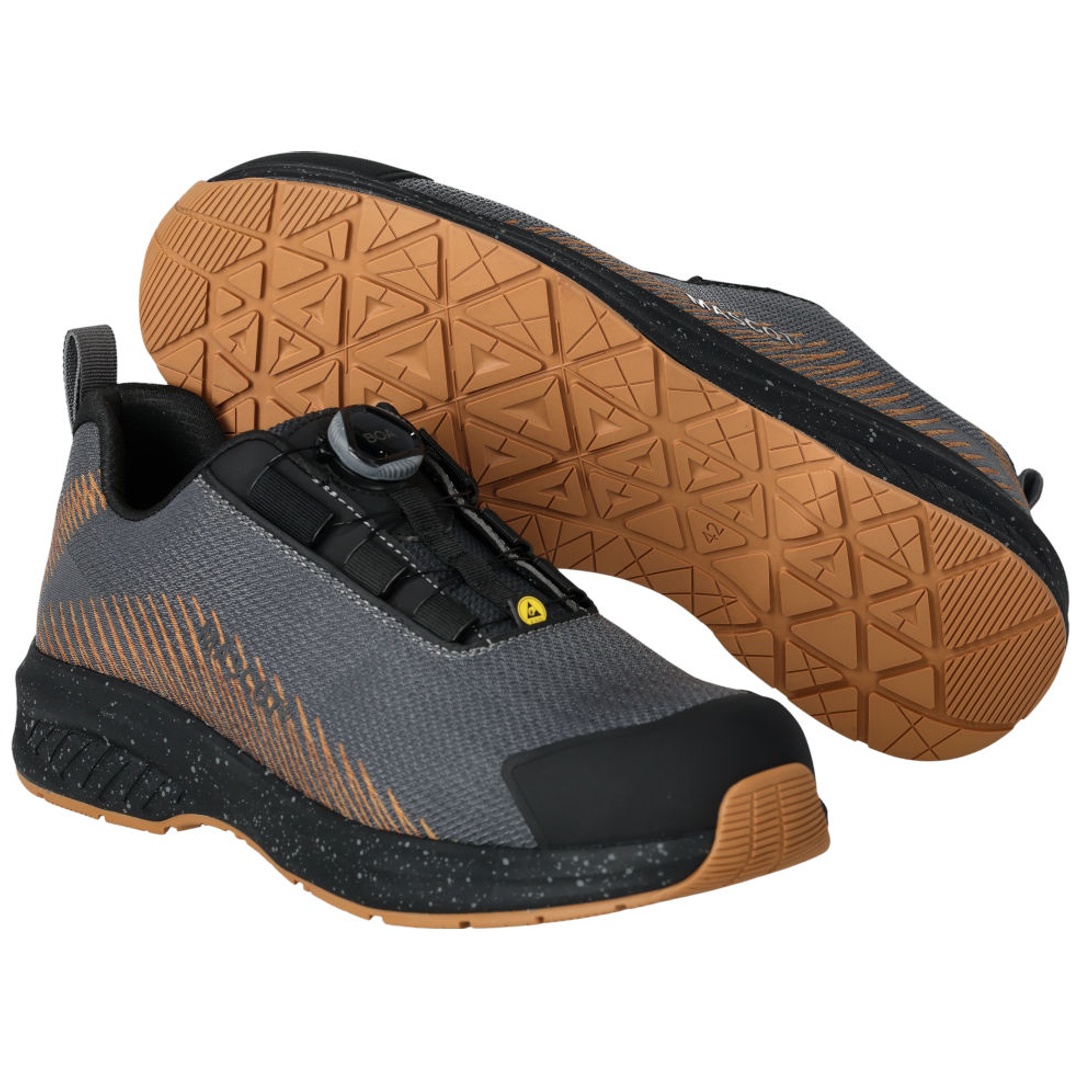 Mascot ESD-Sicherheitshalbschuh FOOTWEAR CUSTOMIZED F1601-909 S1PS Gr. 42 stone grey/nut brown