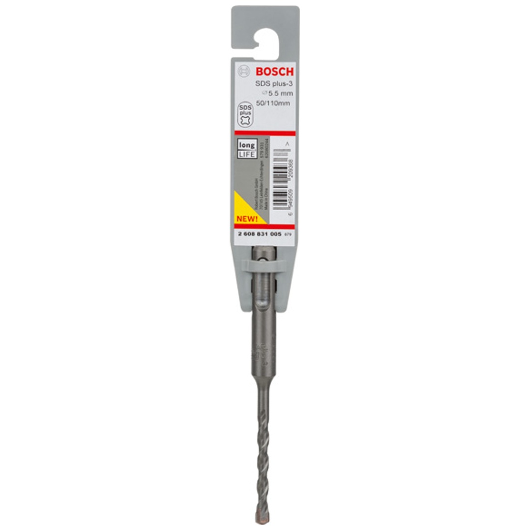 Bosch Hammerbohrer SDS-plus, plus-3, 5,5 x 50 x 110 mm, (1 Stk.)