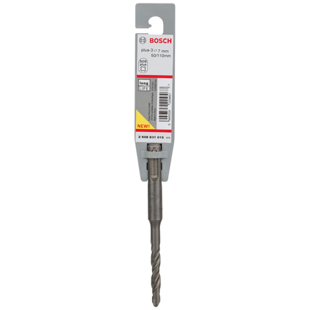 Bosch Hammerbohrer SDS-plus, plus-3, 7 x 50 x 110 mm, (1 Stk.)