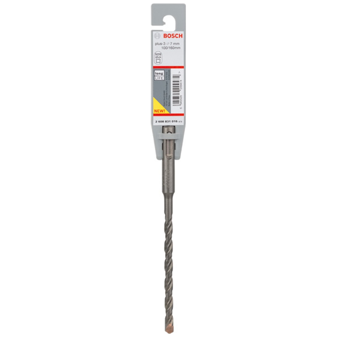 Bosch Hammerbohrer SDS-plus, plus-3, 7 x 100 x 160 mm, (1 Stk.)