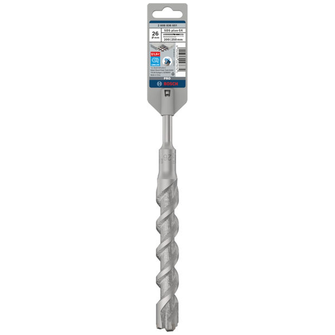 Bosch PRO Hammerbohrer SDS-plus-5X, 26 x 200 x 250 mm, (1 Stk.)