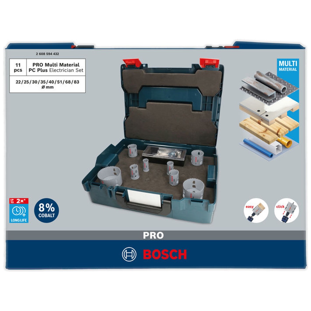 Bosch PRO Lochsägen-Set Multi Material PC Plus, 11-tlg., Art.Nr. 2608594432