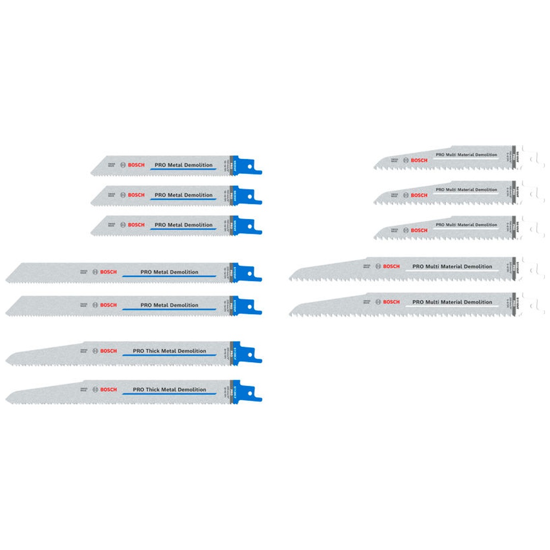 Bosch PRO Säbelsägeblatt Demolition Blade Set, 12-tlg.