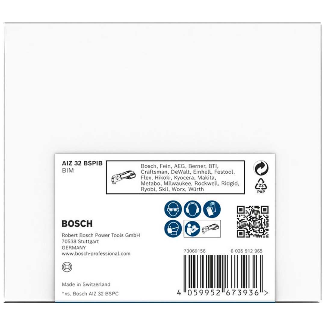 Bosch PRO Tauchsägeblatt AIZ 32 BSPIB für Multifunktionswerkzeuge, 32 x 50 mm, Art.Nr. 2608666241