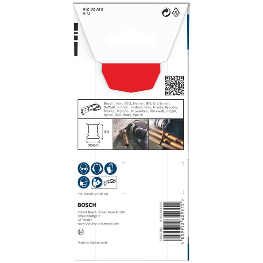 Bosch PRO Tauchsägeblatt AIZ 32 AIB für Multifunktionswerkzeuge, 32 x 50 mm, Art.Nr. 2608669074