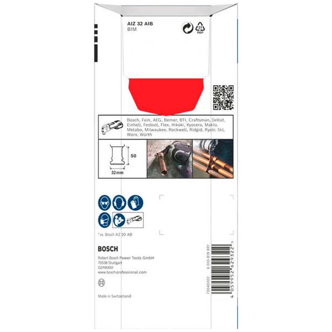 Bosch PRO Tauchsägeblatt AIZ 32 AIB für Multifunktionswerkzeuge, 32 x 50 mm, Art.Nr. 2608669075