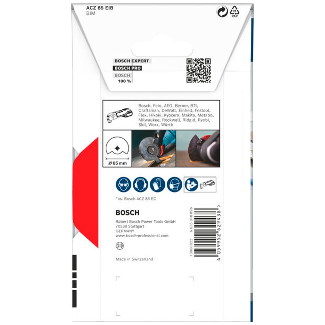 Bosch PRO Segmentsägeblatt ACZ 85 EIB für Multifunktionswerkzeuge, 85 mm, Art.Nr. 2608669086