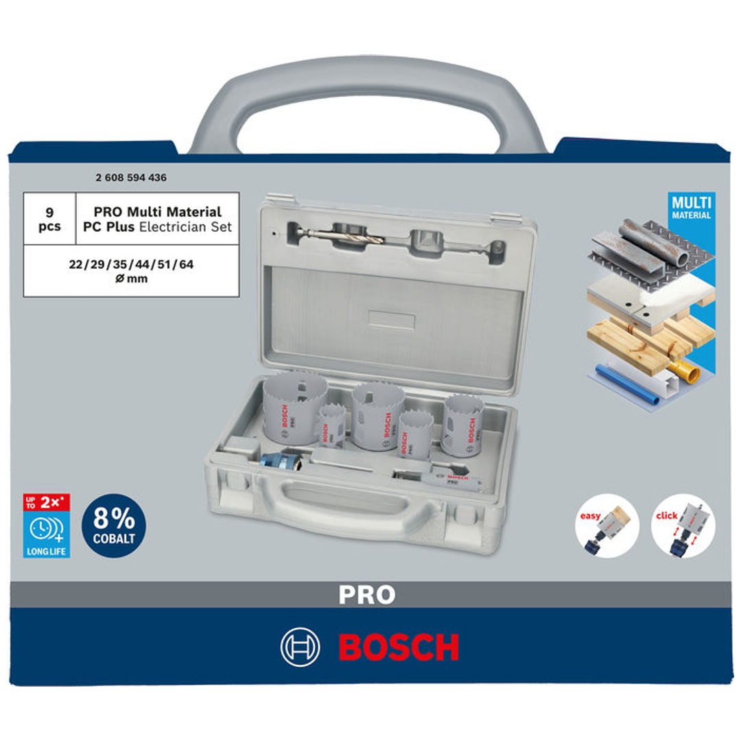 Bosch PRO Lochsägen-Set Multi Material PC Plus, 9-tlg., Art.Nr. 2608594436