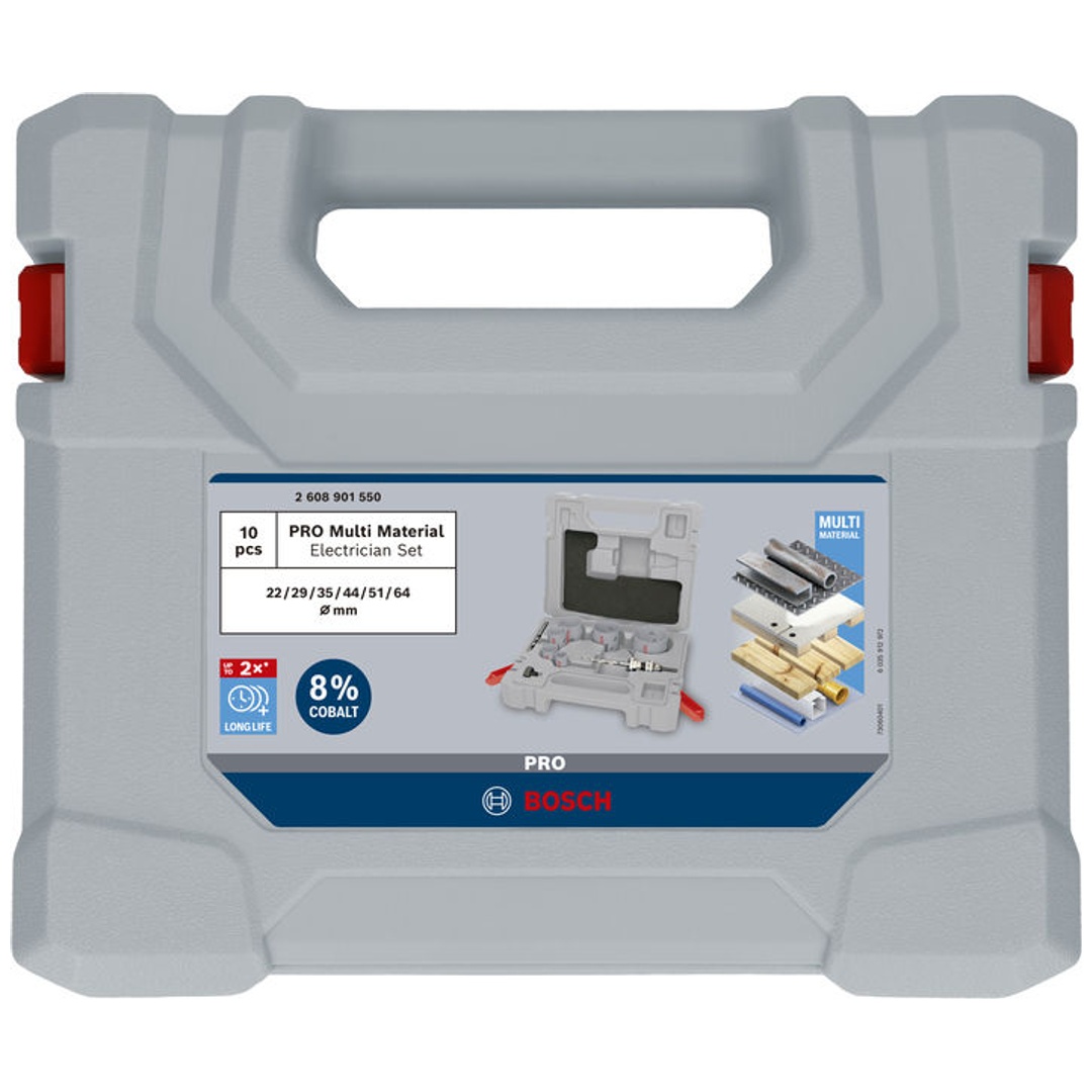 Bosch PRO Lochsäge Multi Material Q-Lock Aufsteckhalter-Set, 10-tlg., Art.Nr. 2608901550
