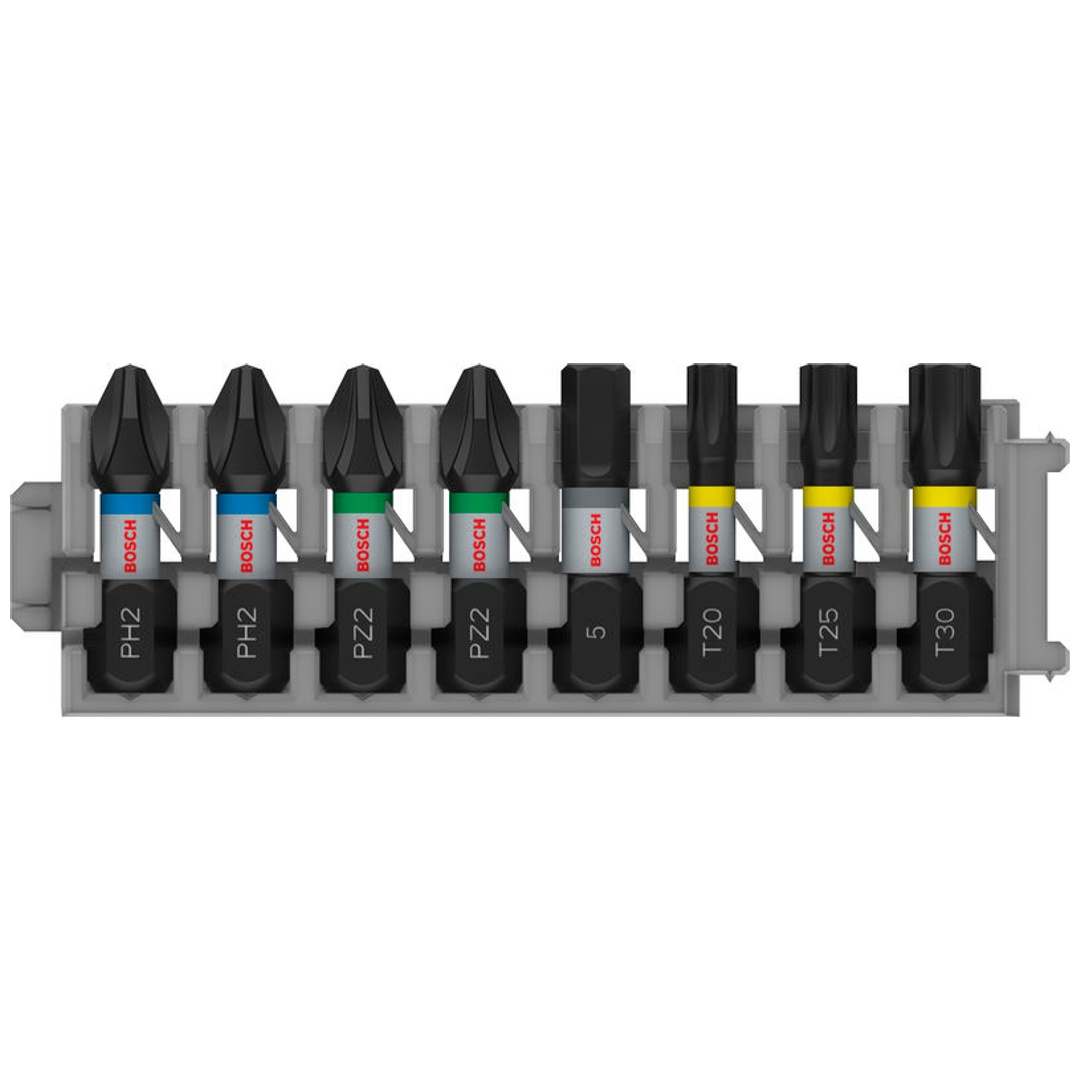 Bosch PRO Schrauberbits Impact Mixed Pack, PH2(x2); PZ2(x2); H5; T20; T25; T30, 25 mm, 8-tlg.
