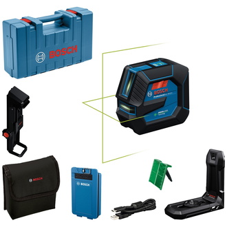 Bosch Linienlaser GLL 20-22 G, incl. Zubehör, Handwerkerkoffer