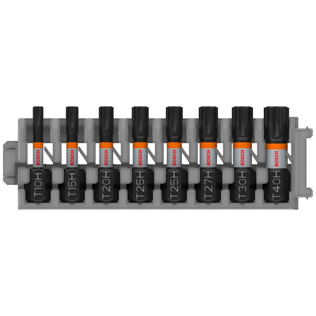 Bosch PRO Schrauberbits TX Security Impact Bit, T10H/T15H/T20H/T25H/T27H/T30H/T40H, 25mm, 8-tlg.