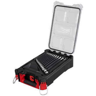 Milwaukee Ringmaulschlüssel-Set MaxBite, 15-tlg., im PACKOUT Organiser Slim Compact