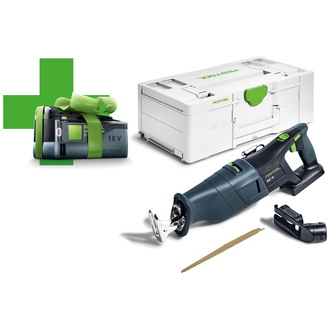 Festool Akku-Säbelsäge RSC 18 EB-Basic-5,0, incl. 1x Akku 5 Ah, Zubehör, Systainer