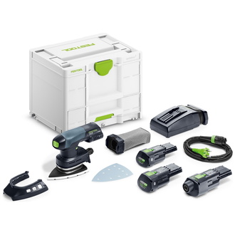 Festool Akku-Deltaschleifer DTSC 400 3,0 I-Set, incl. 2x Akku 3 Ah, Schnellladegerät, Zubehör, Systainer