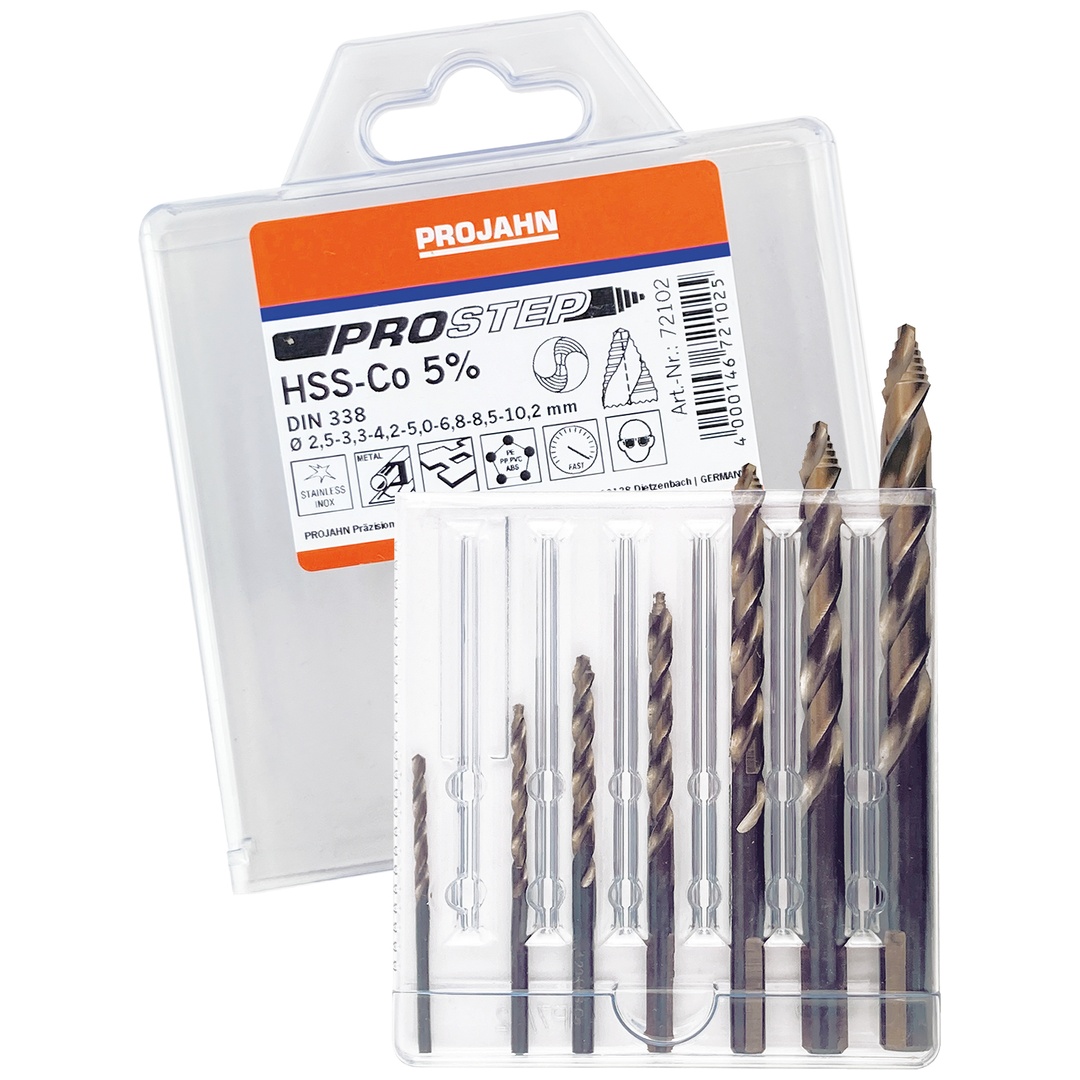 Projahn Spiralbohrer-Set Extra Kurz – 21-teilig Für Metall, Stahl & Bleche