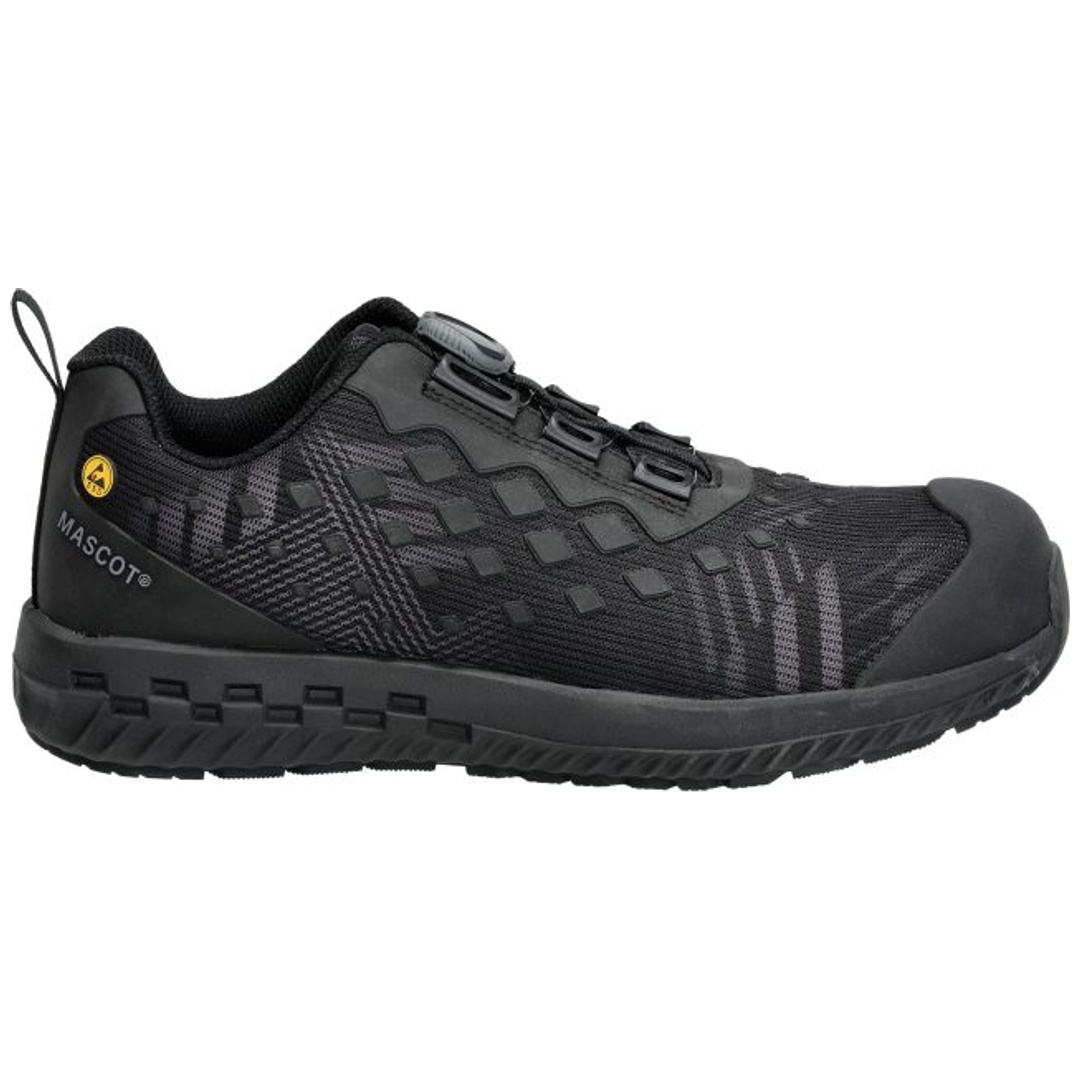 Mascot Sicherheitshalbschuh S1P,BOA® Fit System Sicherheitshalbschuh S1P Sicherheitsschuhe Gr. 40, weiss/hellgrau-meliert