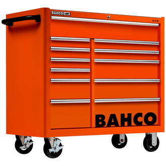 Bahco Classic Werkstattwagen 40" mit 2 Schubladenreihen, 12 Schubladen, orange, 1100 x 501 x 50 mm