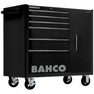 Bahco Classic Werkstattwagen 40" mit Schrank und 6 Schubladen, schwarz