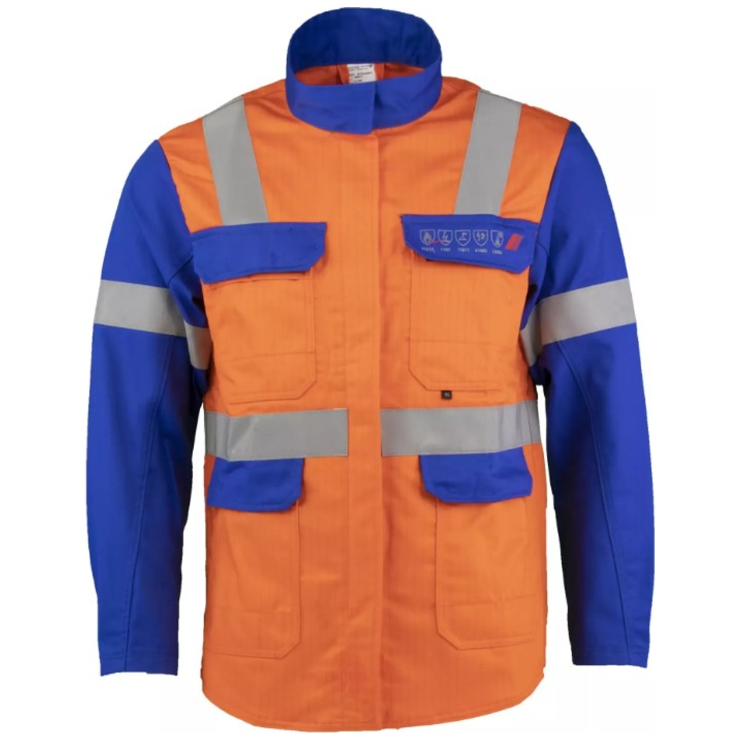 Asatex Multinorm-Jacke DA7525JA08P Langform Gr. 94 S orange/blau