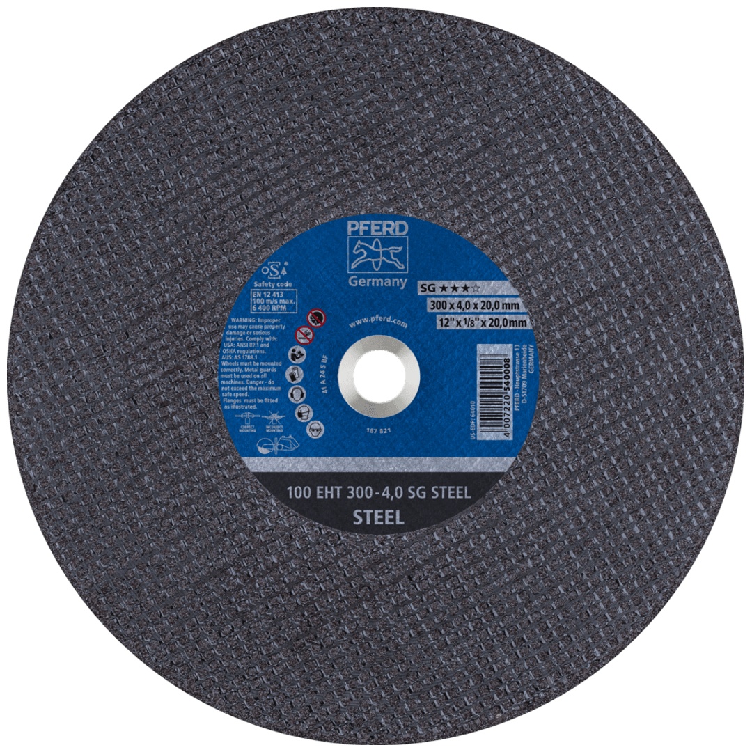 PFERD TOOLS Trennscheibe Trennschleifer EHT 300x4,0x20mm SG STEEL für Stahl (100 m/s)