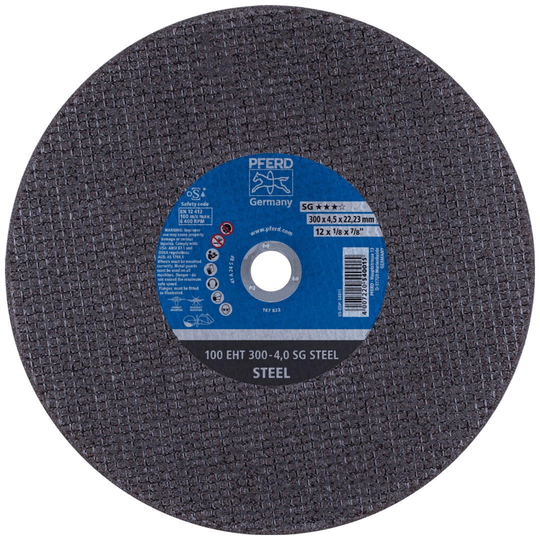 PFERD TOOLS Trennscheibe Trennschleifer EHT 300x4,0x22,23 mm SG STEEL für Stahl (100 m/s)