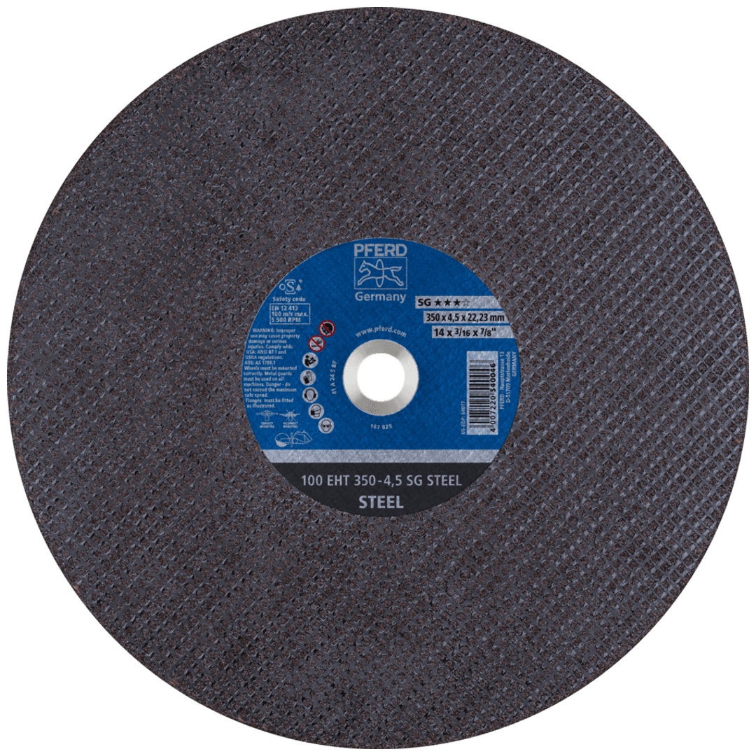 PFERD TOOLS Trennscheibe Trennschleifer EHT 350x4,5x22,23 mm SG STEEL für Stahl (100 m/s)