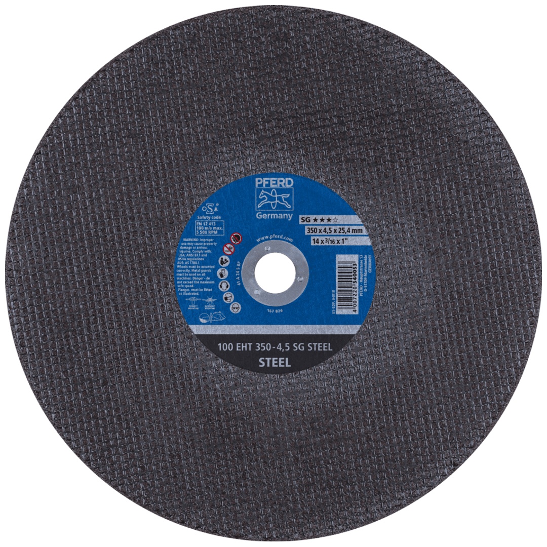 PFERD TOOLS Trennscheibe Trennschleifer EHT 350x4,5x25,4 mm SG STEEL für Stahl (100 m/s)