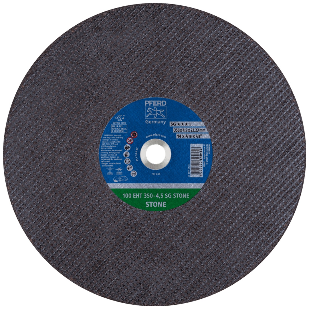 PFERD TOOLS Trennscheibe Trennschleifer EHT 350x4,5x22,23 mm SG STONE für Stein (100 m/s)