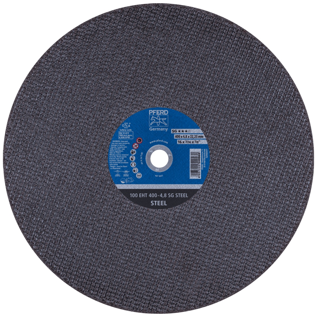 PFERD TOOLS Trennscheibe Trennschleifer EHT 400x4,8x22,23 mm SG STEEL für Stahl (100 m/s)