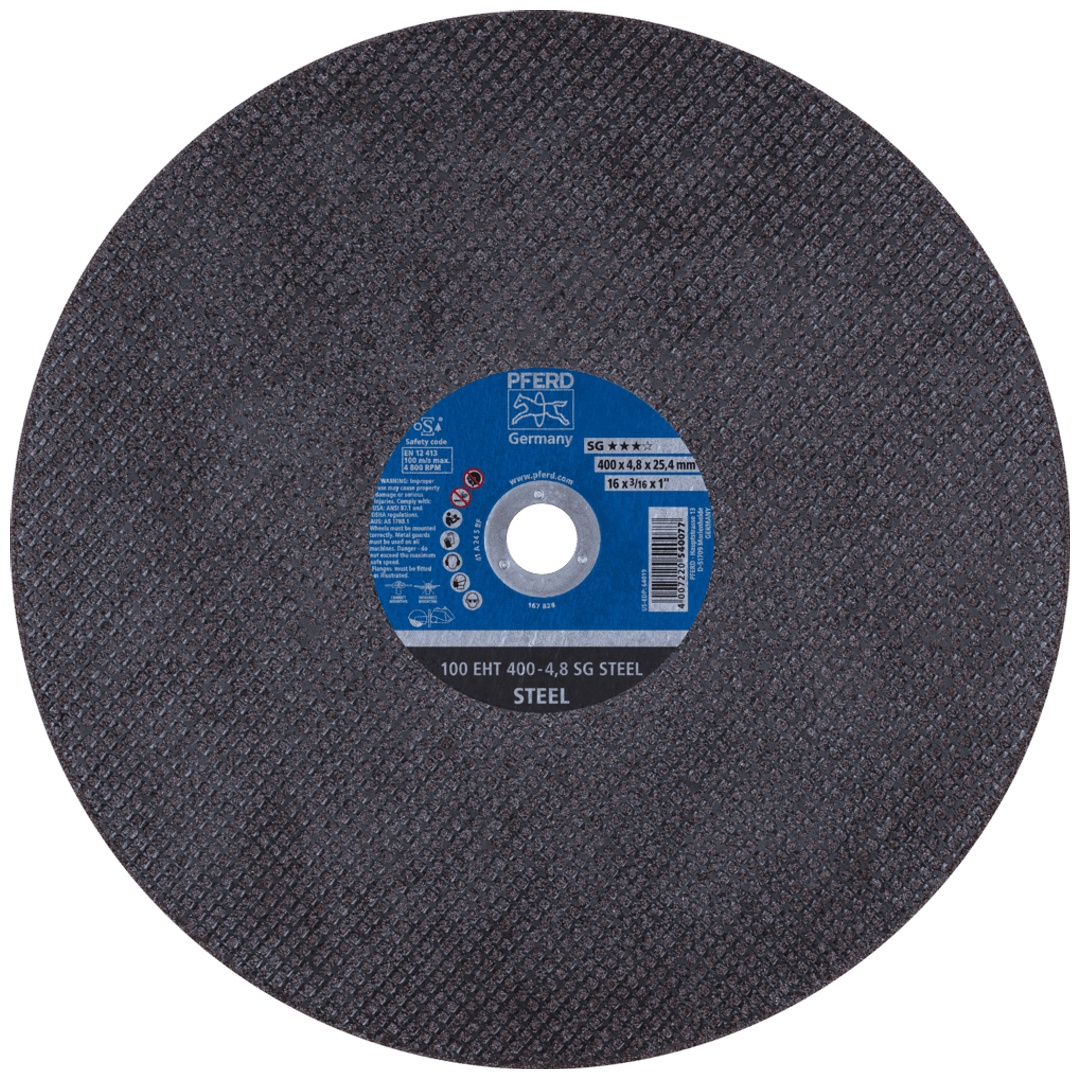 PFERD TOOLS Trennscheibe Trennschleifer EHT 400x4,8x25,4 mm SG STEEL für Stahl (100 m/s)