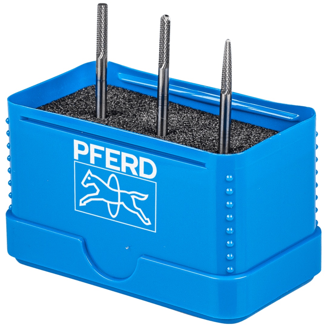 PFERD TOOLS Hartmetall Hochleistungskleinfrässtift Set 1303 MICRO 3-tlg. Ø 3mm Schaft-Ø 3mm Feinbearbeitung