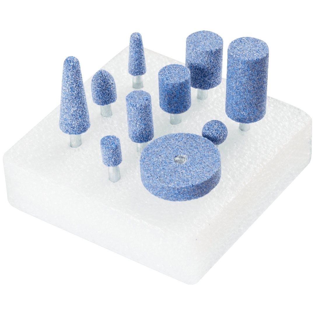 PFERD TOOLS TOUGH Schleifstift-Set 10-tlg. Schaft-Ø 6 mm CO46 für schwer zerspanbare Werkstoffe