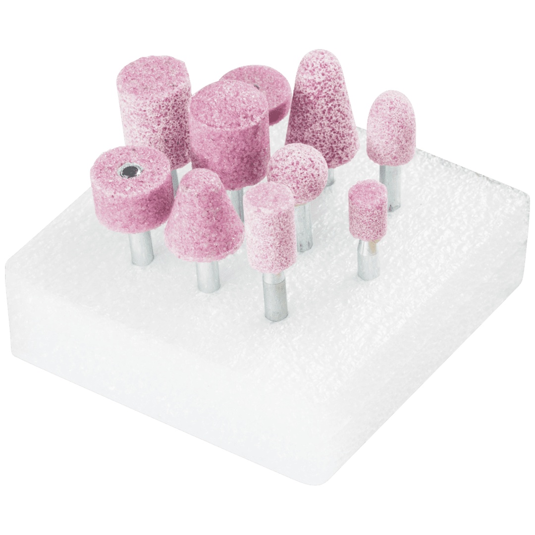 PFERD TOOLS STEEL EDGE Schleifstift-Set 10-tlg. Schaft-Ø 6 mm A30 für Stahl- und Stahlguss
