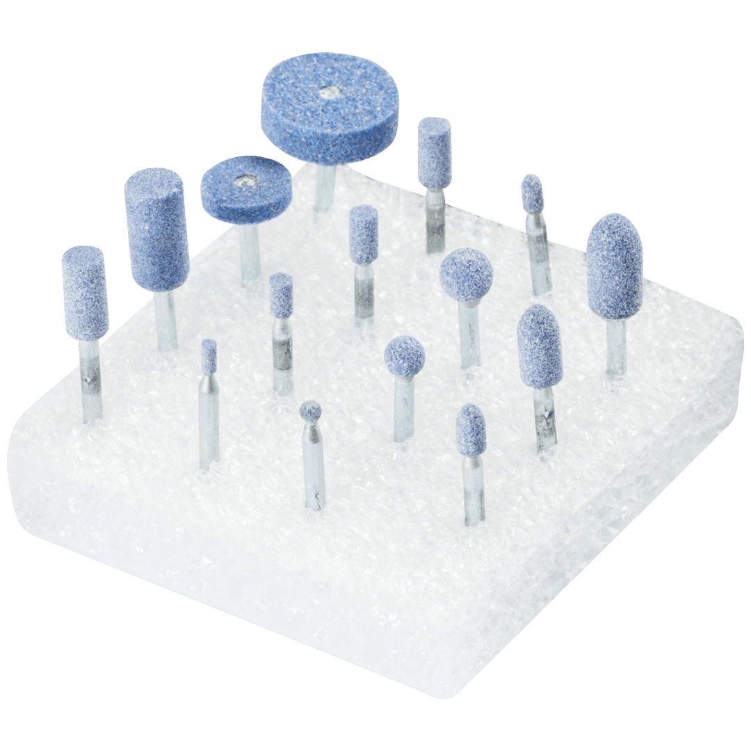 PFERD TOOLS TOUGH Schleifstift-Set 15-tlg. Schaft-Ø 3 mm CO80 für schwer zerspanbare Werkstoffe