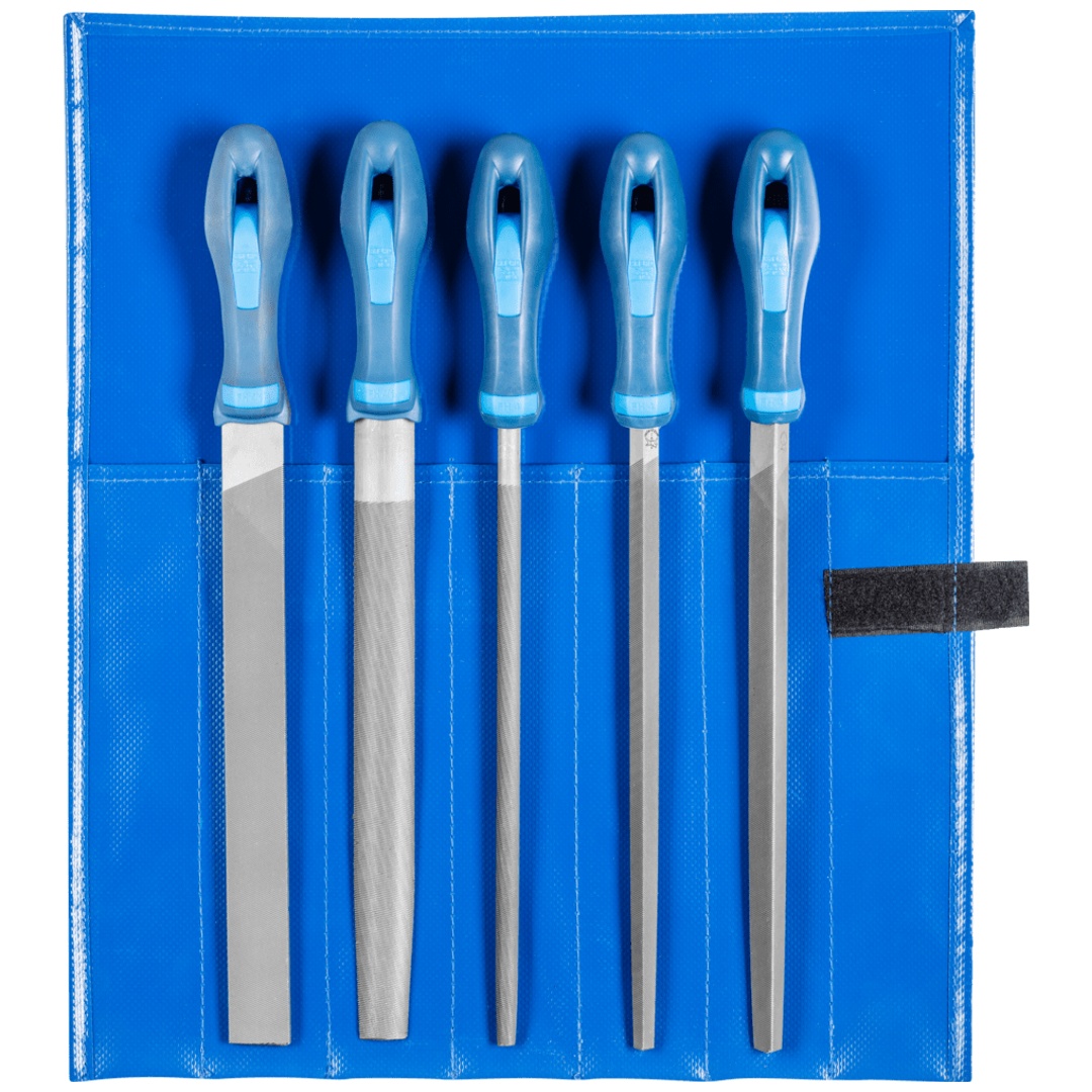 PFERD TOOLS Werkstattfeilen-Set WR 5-tlg. in Rolltasche 250mm Hieb 2 universell zum Schruppen und Schlichten
