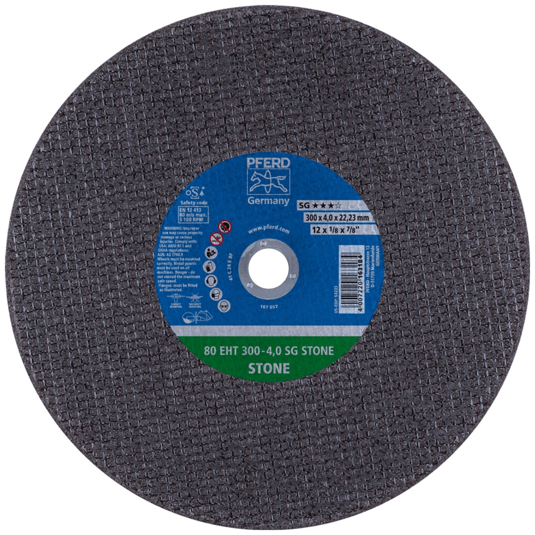 PFERD TOOLS Trennscheibe Trennschleifer EHT 300x4,0x22,23 mm SG STONE für Stein (80 m/s)