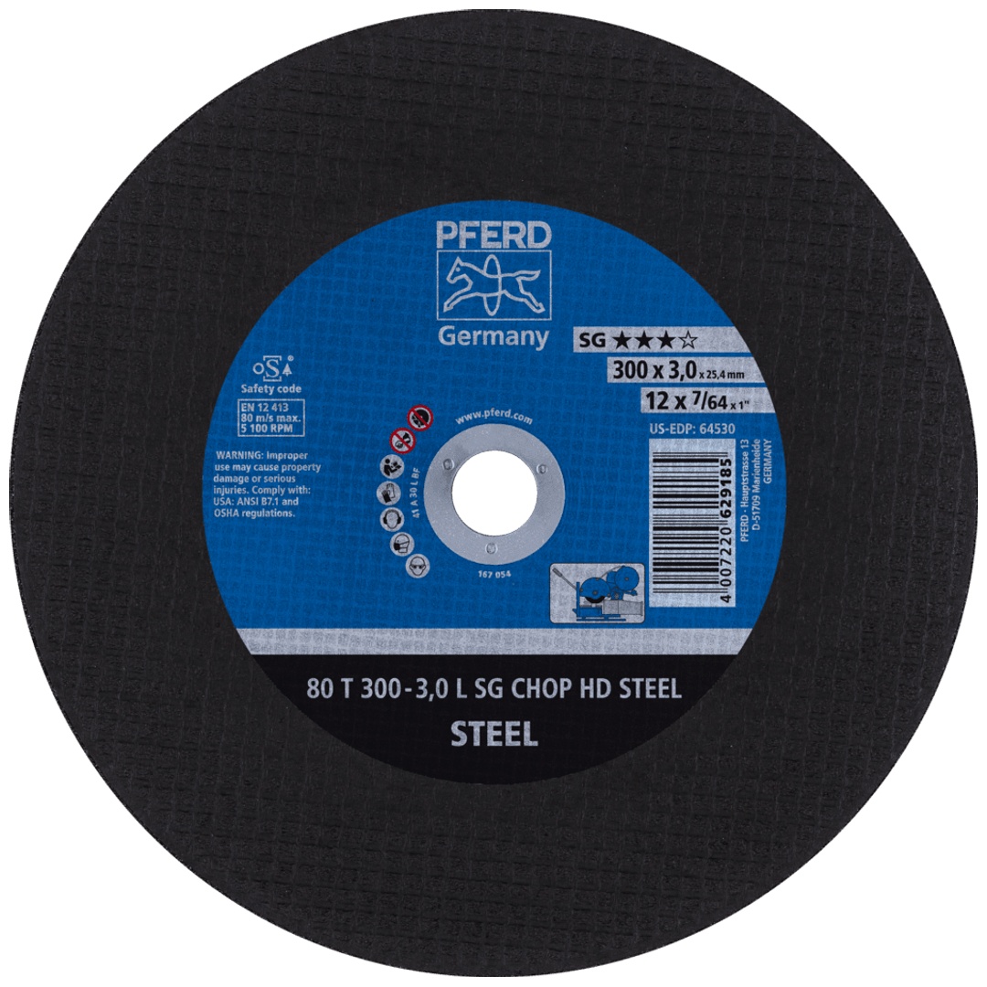 PFERD TOOLS Trennscheibe T 300x3,0x25,4 mm Leistungslinie SG CHOP HD STEEL für Stahl