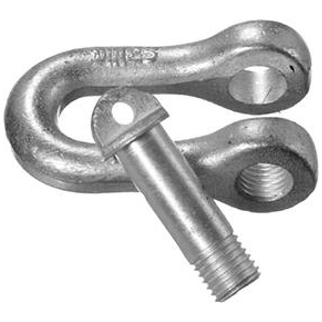 PÖSAMO Schäkel 0,6 t verz. Bolzen 12mm Dm DIN 82101, Form A